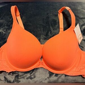 Lane Bryant Cacique Vibrant Orange with Lace Detail